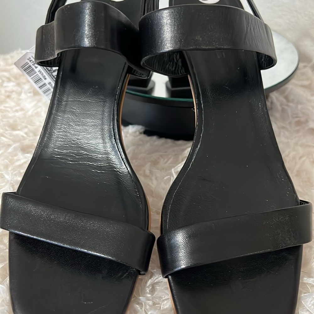 Everlane Double Strap Block Heel Sandal in Black - Picture 6 of 14